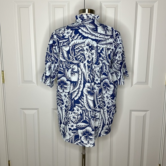 MILLE marni top in blue hibiscus SzXL - Picture 10 of 12